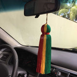 Reggae Handmade Tassel Rasta Africa Afro Jamaica Colors Treaded Large 8"