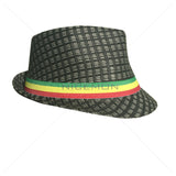 Rasta Fedora Hat Cap Africa Reggae Dancehall Roots Cap Jah Love 100% Straw