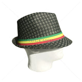 Rasta Fedora Hat Cap Africa Reggae Dancehall Roots Cap Jah Love 100% Straw