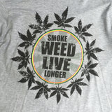 Smoke Weed Live Longer Cooyah Rasta T Shirt Rastafari 100% Cotton Jamaica CY