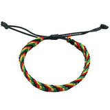 Rasta Waxcord Bracelet Wrist Band Hippie Hawaii Negril Dub Ras Reggae Marley RGY