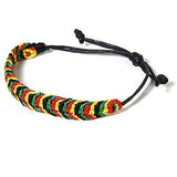 Rasta Waxcord Bracelet Wrist Band Hippie Hawaii Negril Dub Ras Reggae Marley RGY