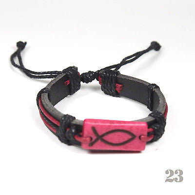 Jesus Christian Fish Wrist Bracelet Hippie Jesus Christ Love Adjustable 1sz fit