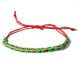 Rasta Leather Wrist Bracelet Hippie Hawaii Negril Rico Dub Ras Reggae Marley RGY