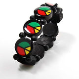Rasta Peace Vibration Wrist Bracelet Hippie Negril Dub Reggae Marley RGY