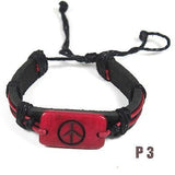 Peace & Love Friendship Wrist Bracelet Hippie Peace Sign Love Flexable 1sz fit