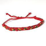 Rasta Leather Wrist Bracelet Hippie Hawaii Negril Rico Dub Ras Reggae Marley RGY