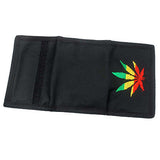 Rasta Canna Leaf Wallet Purse Babylon Roots Jamaica Herb Of Wisdow Reggae RGY
