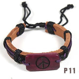 Peace & Love Friendship Wrist Bracelet Hippie Peace Sign Love Flexable 1sz fit