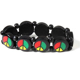 Rasta Peace Vibration Wrist Bracelet Hippie Negril Dub Reggae Marley RGY