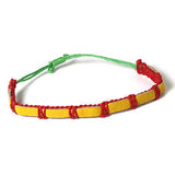 Rasta Leather Wrist Bracelet Hippie Hawaii Negril Rico Dub Ras Reggae Marley RGY