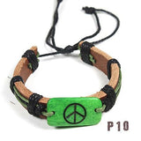 Peace & Love Friendship Wrist Bracelet Hippie Peace Sign Love Flexable 1sz fit