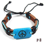 Peace & Love Friendship Wrist Bracelet Hippie Peace Sign Love Flexable 1sz fit