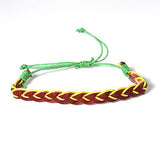 Rasta Leather Wrist Bracelet Hippie Hawaii Negril Rico Dub Ras Reggae Marley RGY
