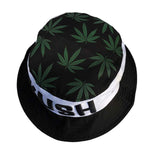 Kush Cannabis Rasta Weed Leaf 100% Cotton Bucket Hat Cap Jamaica Reggae L/XL Fit