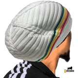 Rasta Dread Dreadlocks Tam Hat Beret 100% Cotton Cap Reggae Marley Jamaica M/L