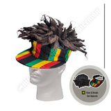 Rasta Visor Dreadlocks Dread Wig Hat Rastafari Costume Jamaica Reggae Marley Rastafashion CAP