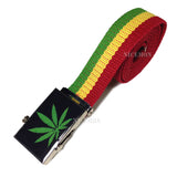 Jamaica Lion Of Judah Africa Afro Ethopia Selassie Canvas Belt 1 SZ Adjustable